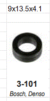 O-RING DE INYECTOR (SENTADERO) / BOSH. DENS