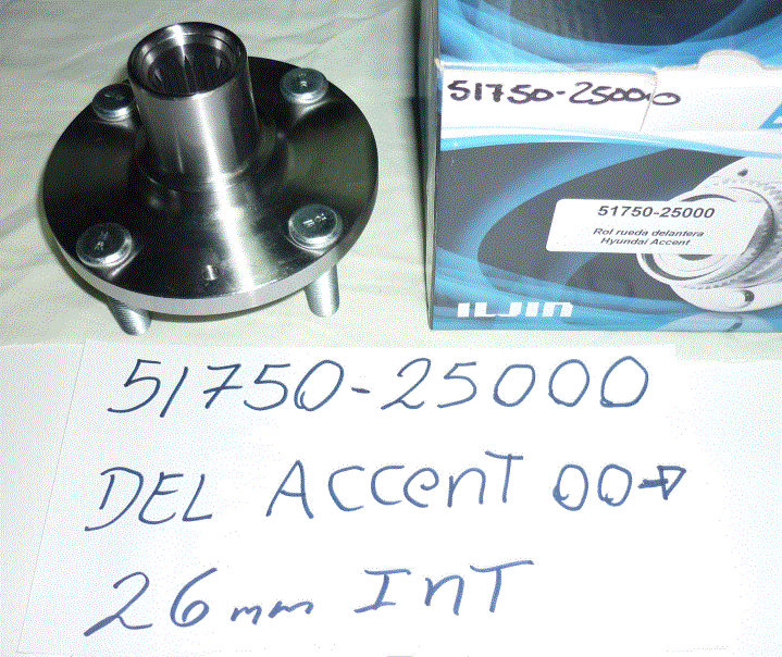 BOCINA DE RUEDA DELANTERA (26 int 38) / HYUNDAI ACCENT (2000 ->)