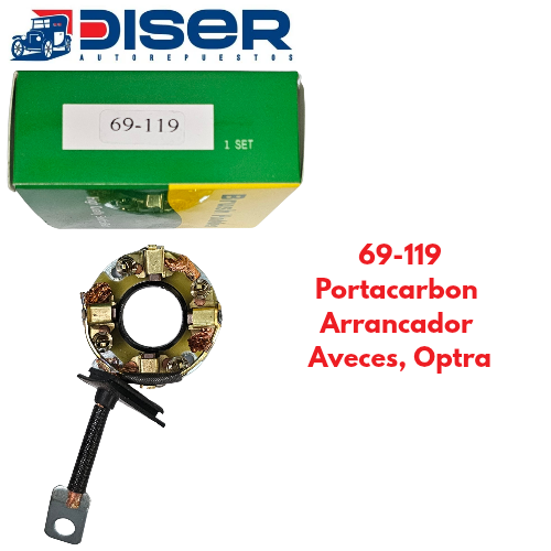PORTACARBON DE ARRANCADOR C/CARB / ISU. CHEV. AVEO. OPTRA