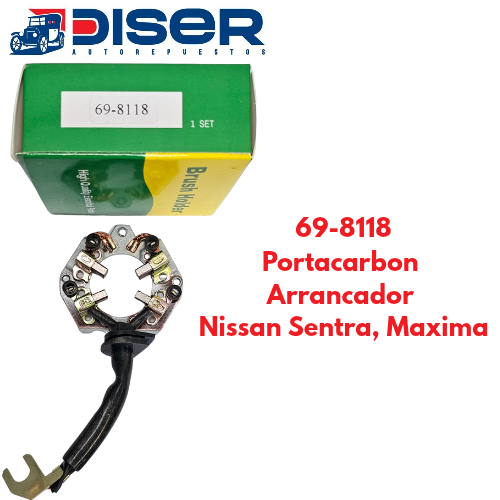 PORTACARBON DE ARRANCADOR C/CARB / NIS. SENTRA, MAXIMA, TSURU