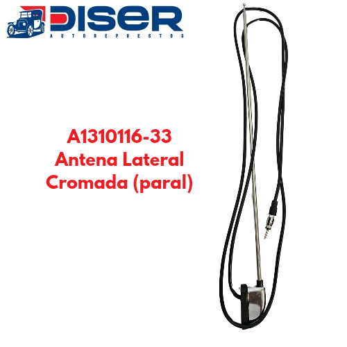 ANTENA LATERAL (PARAL) CROMADA