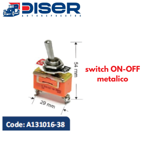 SWITCH 1 PASO METAL (ON-OFF) / TORNILLOS