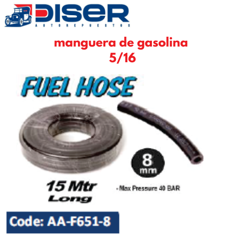 MANGUERA DE GASOLINA 5/16 / 15m.