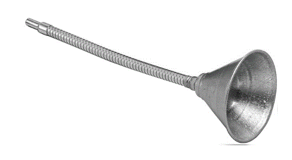 EMBUDO METALICO PEQ. C/TUBO FLEXIBLE