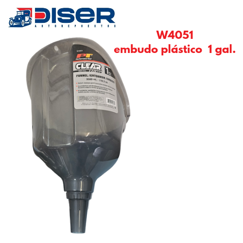 EMBUDO PLASTICO GDE 1 GALON / TRANSP