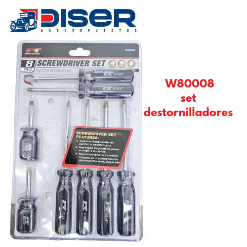 SET DE DESTORNILLADORES 8 PZS