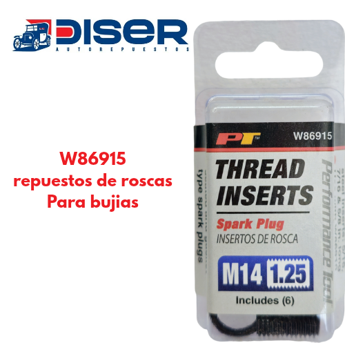 SET DE REPUESTOS ROSCAS P/BUJIAS / 6 PZ.  M4 x 1.25mm:
