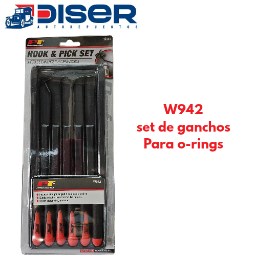 SET DE GANCHOS PARA O-RINGS 6 PZ MED/ SACAR O-RINGS