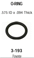 O-RING DE INYECTOR PEQ. / TOY. HIACE. 4RUNN 1/2RZ