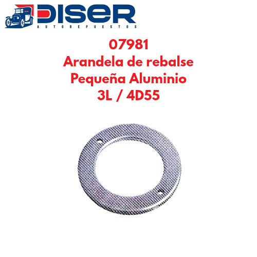 ARANDELA DE REVALSE PEQ. ALUMINIO / TOY.3L / MIT.4D56 / TD25/7