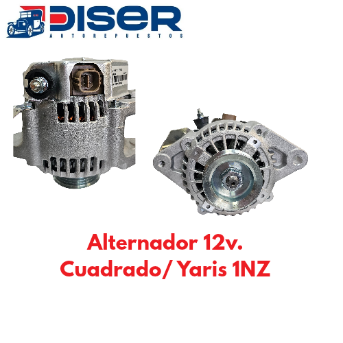 ALTERNADOR 12V. (6-5) 80 AMP. ND 4L CUADRADO / TOY. YARIS 1NZ (06-15)