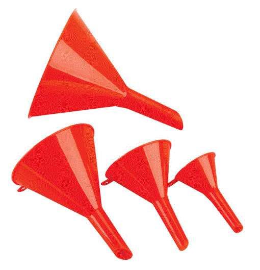 SET DE EMBUDOS PLASTICOS (4 PZS)