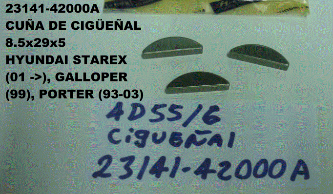 CUÑA CIGUEÑAL 8.5x29x5/HYUN. STAREX, GALLOPER