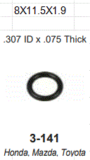 [3-141] O-RING DE INYECTOR (PEQ) (NEGRO) / TOY. RAV4. PRADO