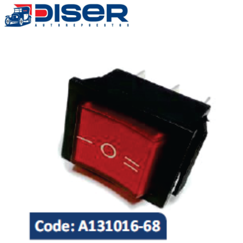 [A131016-68] SWITCH 2 PASOS CUADRADO C/LUZ