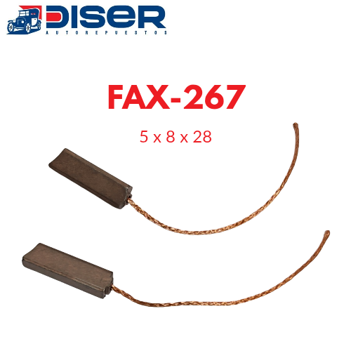 [FAX-267] CARBON DE ALTERNADOR / TOYOTA HI-LUX 2L,B/2B/3B