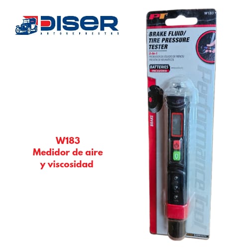 [W183] MEDIDOR DE PRESION Y VIZCOSIDAD LIQ. / DIGITAL (LLANTAS Y LIQUIDO FRENOS)