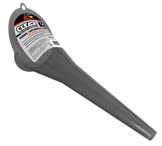 [W4054] EMBUDO PLASTICO LARGO 1/2 PINTA / TRANSP