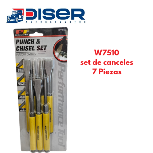 [W7510] SET DE CINCELES 7 PZS.