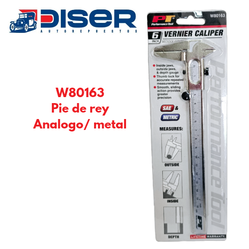 [W80163] CALIPER (PIE DE REY ) ANALOGO / METALICO