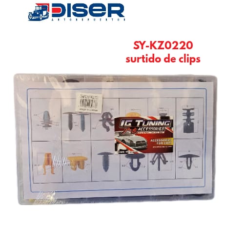 [SY-KZ0220] SURTIDO DE CLIPS PARA FORRO / 245 PZS