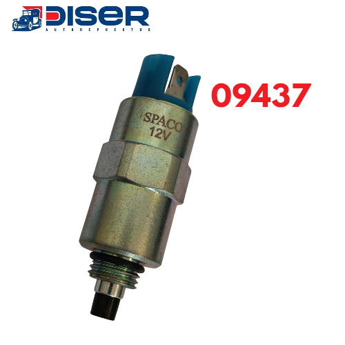 [09437] SOLENOIDE DE APAGUE 12V. (VALVULA) 14MM / CAV, (2 TERM. PLANO NORMAL)